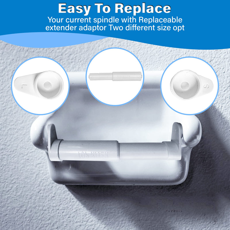 Top River Toilet Paper Holder Extender, Fit Double Rolls and Triple Rolls, Mega Rolls and Large Toilet Paper Rolls (Set of 2)