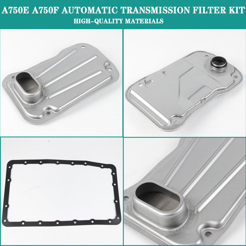 A750E A750F Automatic Transmission Filter Kit Compatible with Toyota 4Runner FJ Cruiser Land Cruiser Sequoia Tacoma Tundra Lexus GX470 LX470 Replaces# 35330-60050 35168-60010 044-0345