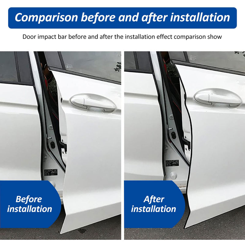 33Ft Car Door Edge Guards - Black Universal Fit Door Edge Protector, Rubber U Shape Automotive Door Trim Molding for Sedans Trucks SUV ATV - No Glue Required (Black, 33FT)