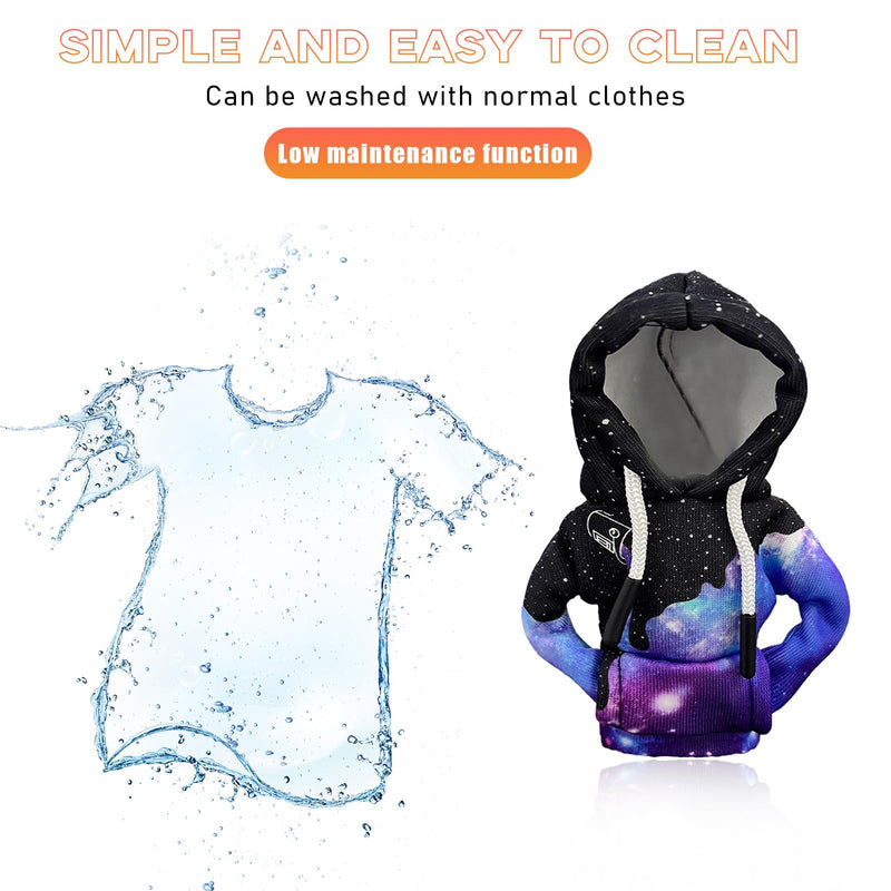Car Gear Shift Hoodie, Mini Funny Fashionable Automotive Gear Shifter Cover, Winter Warm Car Shift Knob Sweater Protector, Universal Interior Car Accessories for Decoration (Starry Sky) Starry Sky