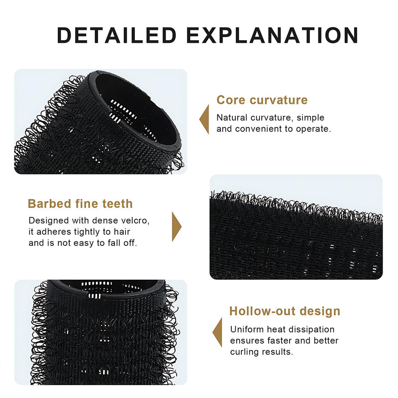 Premium Small Size Hair Rollers Set 20mm Self Grip Curlers for Short and Fine Hair, Includes 10 Rollers and 10 Clips, Ideal for DIY Styling and Salon Use No Heat Needed
