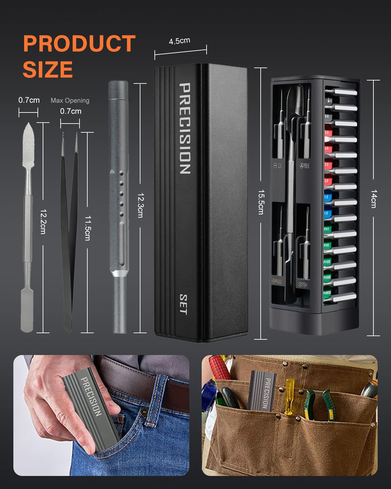 49 in 1 Precision Screwdriver Set, Professional Magnetic Mini Screw Driver with Magnetic Storage Box, Repair Tool Kit for Phone, Computer, Watch, Laptop, Macbook, Ring Doorbell, Eyeglass, Electronic
