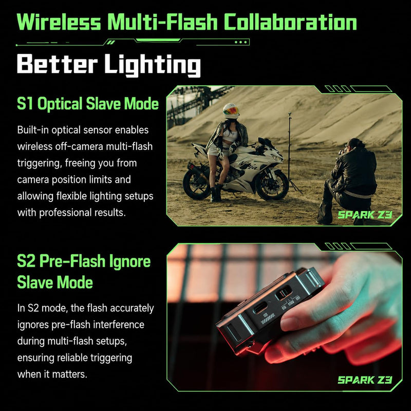 VILTROX Spark Z3 TTL Camera Flash for Canon | Portable External Flash, Design for Portrait, travel and Studio Photography US-Z3-C