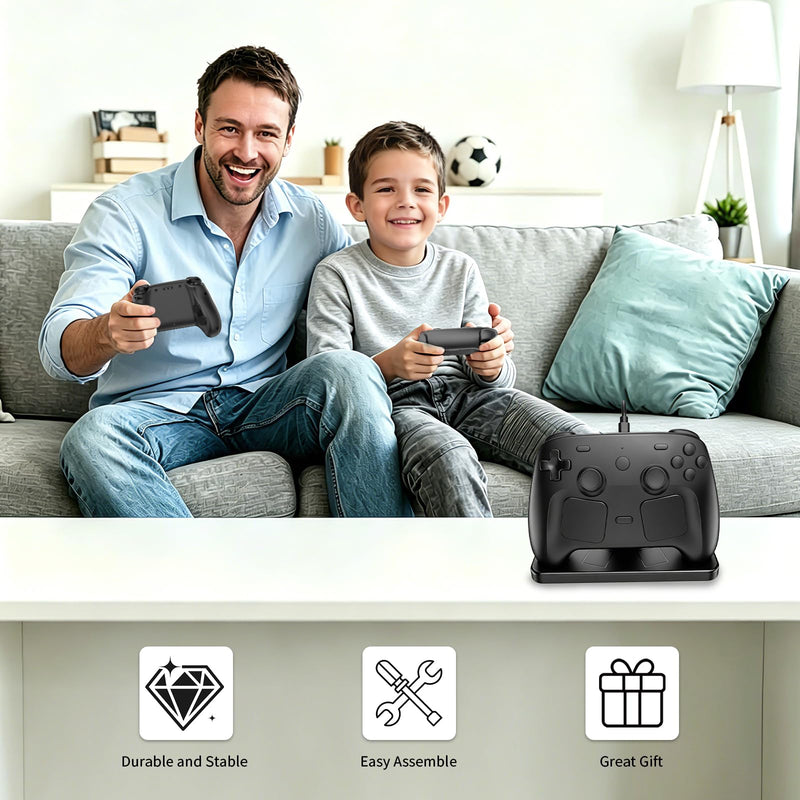 Desktop Charing Stand for Steam Controller 2 (2026) | Steam Controller 2 Holder Base,Cable Management,Puck Support and Anti-Slip Silicone Pad