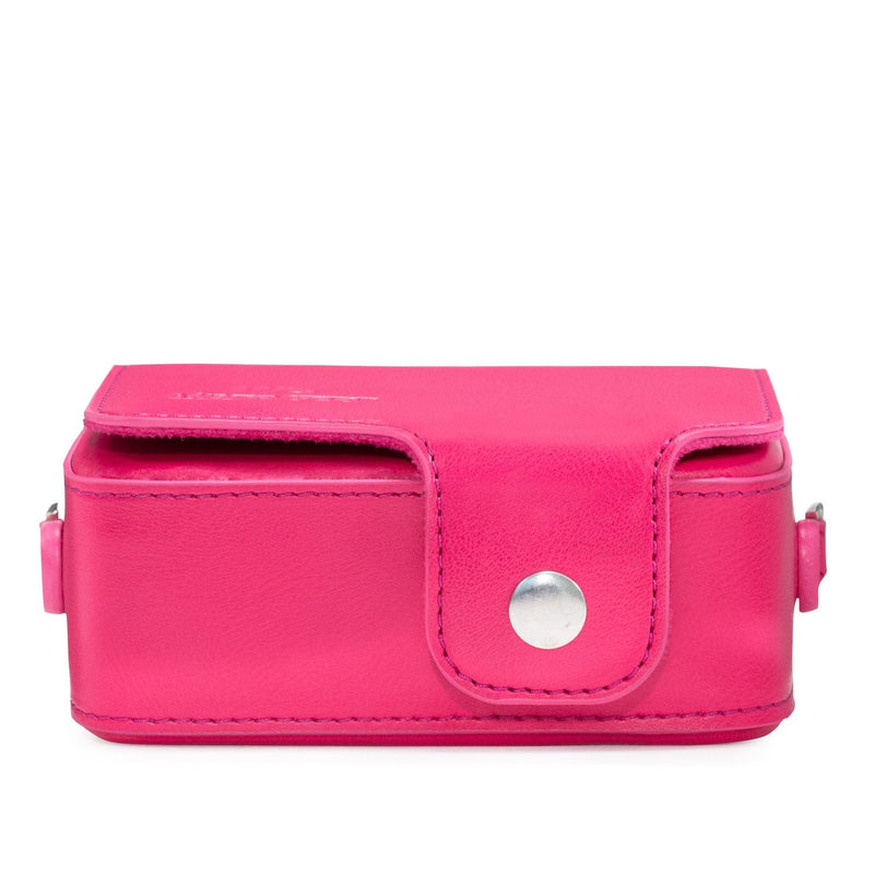 Megagear Leather Camera Case with Strap Compatible with Sony Cyber-shot DSC-RX100 VII, ZV-1, DSC-RX100 VI, DSC-RX100 V, DSC-RX100 IV, DSC-RX100 III, DSC-RX100 II - Hot Pink