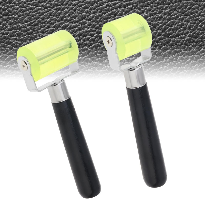 2pcs Auto Car Audio Sound Deadening Application Roller for Noise Filter Pads/Heat Abatement Mat/Wallpaper, Silicone Noise Insulation Seam Rolling Wheel