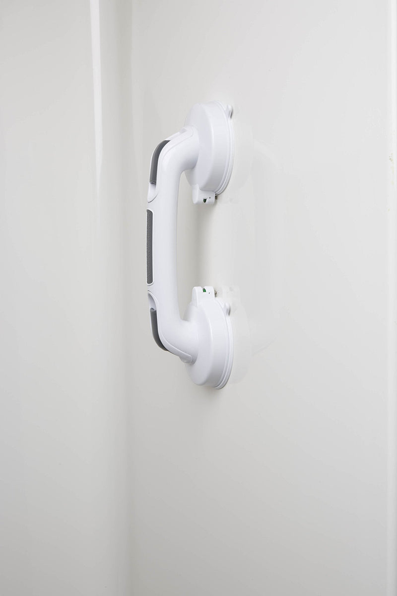 Medline Bath Safety Suction Cup Assist Bar, 12 Inch - Secure Grip, Easy Installation, Ideal for Medical Patients, Hospitals, Nursing Homes, White