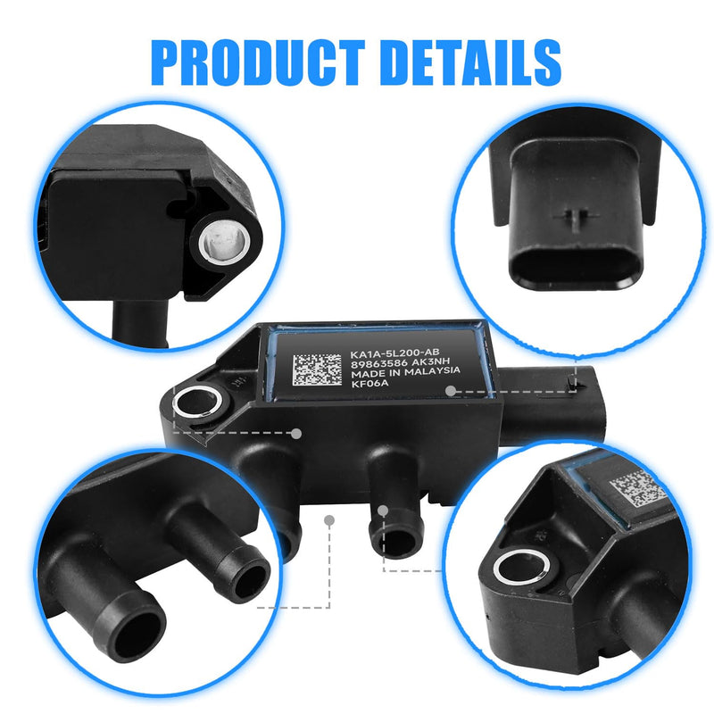 KA1A-5L200-AB Exhaust Gas Pressure Sensor Fit for Ford Explorer 2020 2021 2022 20223 2024 2.3L Replace KA1A 5L200 AB, KA1A-5L200-AA, KA1A5L200AA