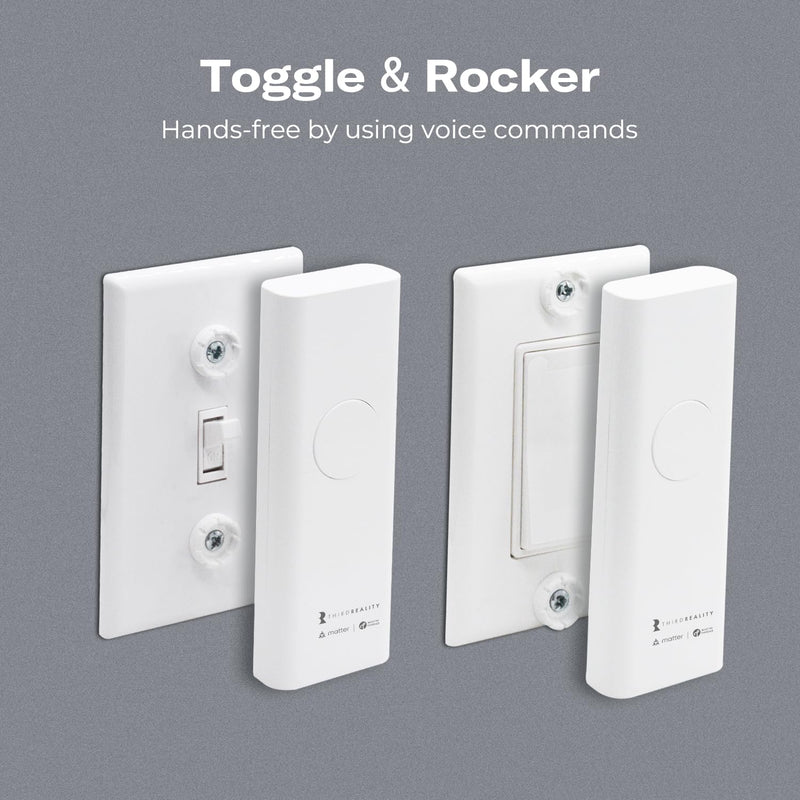 THIRDREALITY Smart Switch MT1, Matter Over Thread, Retrofit for Toggle/Rocker Switches, No Wiring Needed, Requires Thread Border Router, Works with Apple, SmartThings, Google, Home Assistant