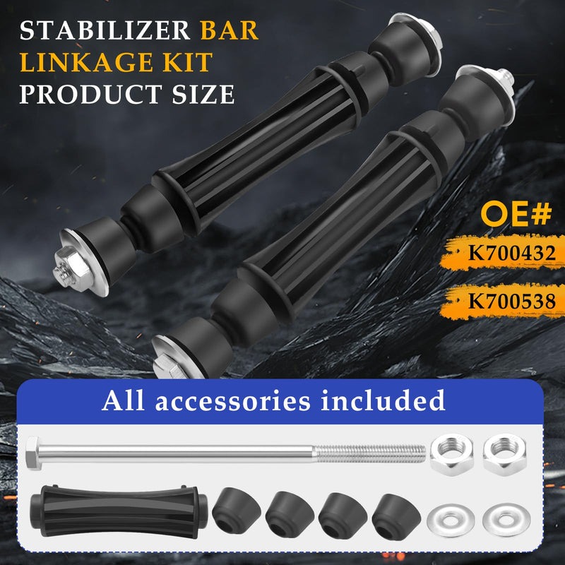 K700432 Sway Bar Link Front Stabilizer for 2007-2016 Chevy Silverado 1500 Avalanche Tahoe Suburban GMC Sierra Yukon Cadillac Escalade Front Stabilizer Sway Bar End Link