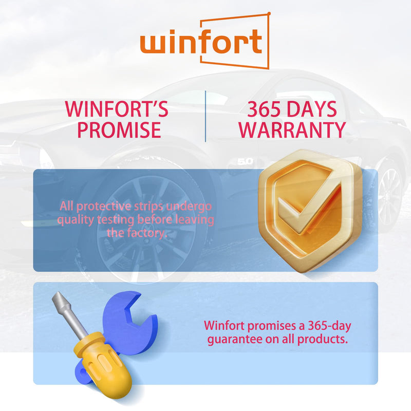 Winfort 16.5FT(5M) Universal Car Door Edge Protector Guards, No-Glue Required Rubber Seal U Shape Automotive Door Entry Guard, Suitable for Most Cars, SUVs and Trucks (Red) Red
