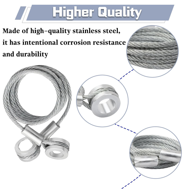 2-Pack Hood Strut Control Cable for HLK2047 - Precise Fit Hood Release Latch Cable - Compatible with Peterbilt 1987-2010 Front Hood Control Cable Fit for 357, 375, 377, 378, 379 - L92-6000-0718
