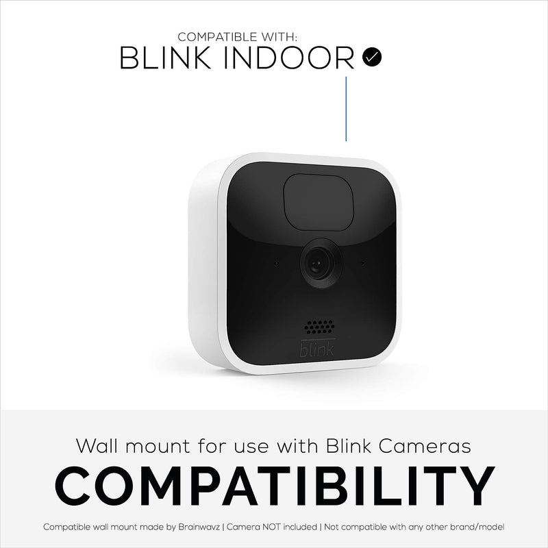 [EOL] Adhesive Blink Indoor Corner Camera Mount, 2 Pack Holder, No Hassle Installation, No Screws, No Mess Bracket Stand, (White) by Brainwavz [EOL]