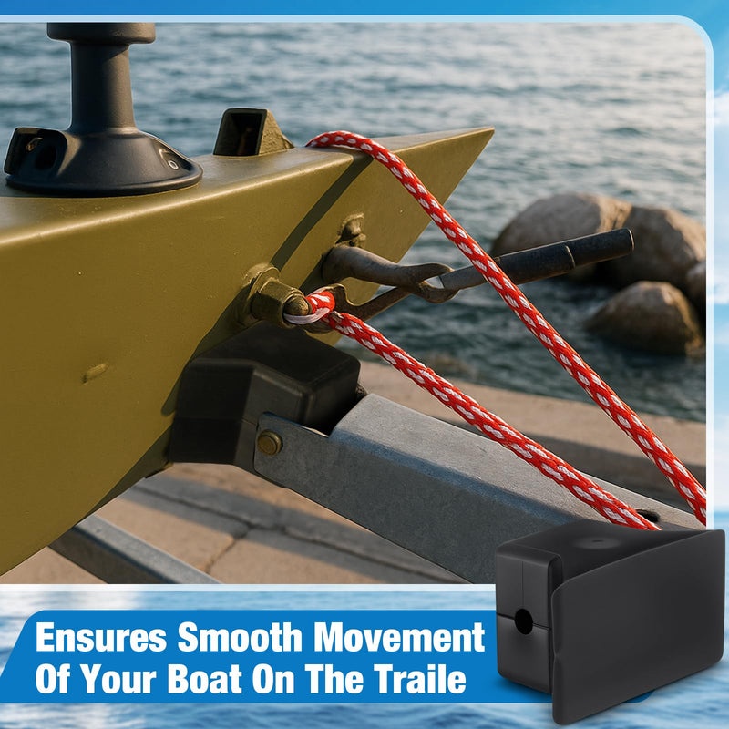 Pangda Boat Trailer Bow Stop Flat Heavy Duty Boat Trailer Natural Rubber Tool Non-marring Rubber Roller for Flat-bottom Boats, Skiffs, and Jon Boats (3 x 3 x 5.5 Inches) 3 x 3 x 5.5 Inches