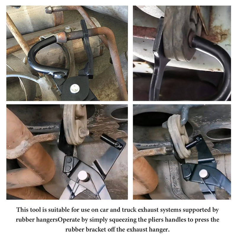 Exhaust Hanger Removal Pliers, Exhaust Hanger and Rubber Bracket Separation Pliers, 25 Degree Offset Muffler Hanger Removal Tool Compatible with Most Exhaust Rubber Hangers (Ordinary) Ordinary