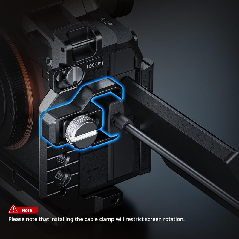SmallRig Clamp for HDMI Cable, Only Compatible with SmallRig Selected Cages for Sony Alpha 7 V / 7 IV Camera - 6406