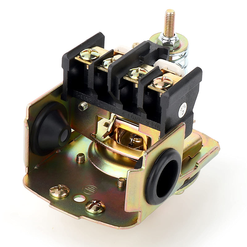MEANLIN MEASURE MPS2040 Water Well Pressure Control and Port Air Compressor Pressure Switch, 20-40 PSI Pressure Setting, 1/4" Female NPT,Adjustable Differential, Tank Water Pump Control Valve Black 20/40Psi Pressure Switch