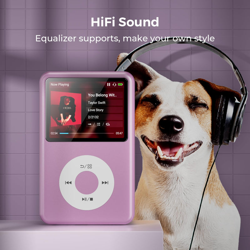 MP3 Player with Bluetooth Y1 64GB Video EBOOK Purple
