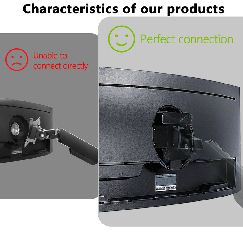 CJ890 VESA Mount Adapter is Compatible with Samsung 43"CJ890 Series Monitor | ( Fits C43J890DKN , LC43J890DKNXZA , LC43J890DKCXXF ) - 75x75 to 100x100 Wall Mount Bracke