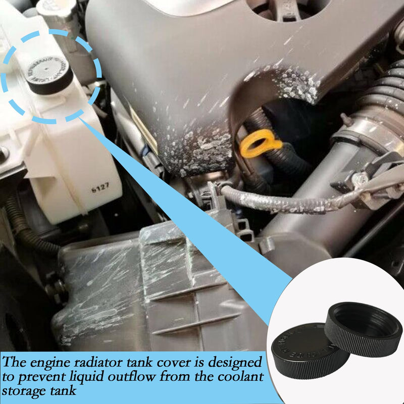 2Pcs 21712-79900 Coolant Overflow Reservoir Tank Black Cap Compatible with Nissan Murano Rogue Versa Quest Compatible with Infiniti EX35 FX37 EX37 G35 Q70 QX50 G25 G37 2003-2017