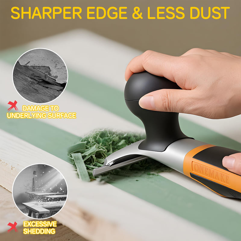 Premium Ergonomic Carbide Scraper - 2-1/2", Heavy-Duty Tool for Wood, Metal, Glass & Floors, Removal on Various Surfaces Dry Glaze, Stains, Putty, Scratches, Rust, Paint, Glue, Varnish, Resin - 65 mm ‎Carbide Scraper (with Blades)