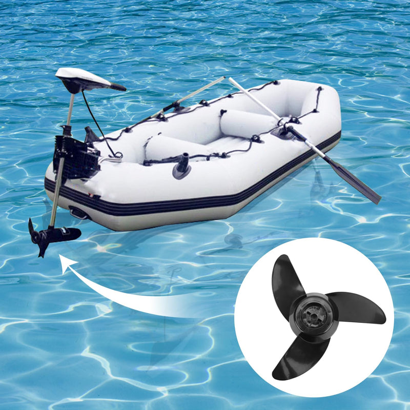 8.6in 3-Blade Marine Propeller Kit Plastic Outboard Propeller Boat Engine Propeller Electric Thruster Trolling Motor Parts for 28lb/36lb/46lb Outboard,for 12V/24V Motor