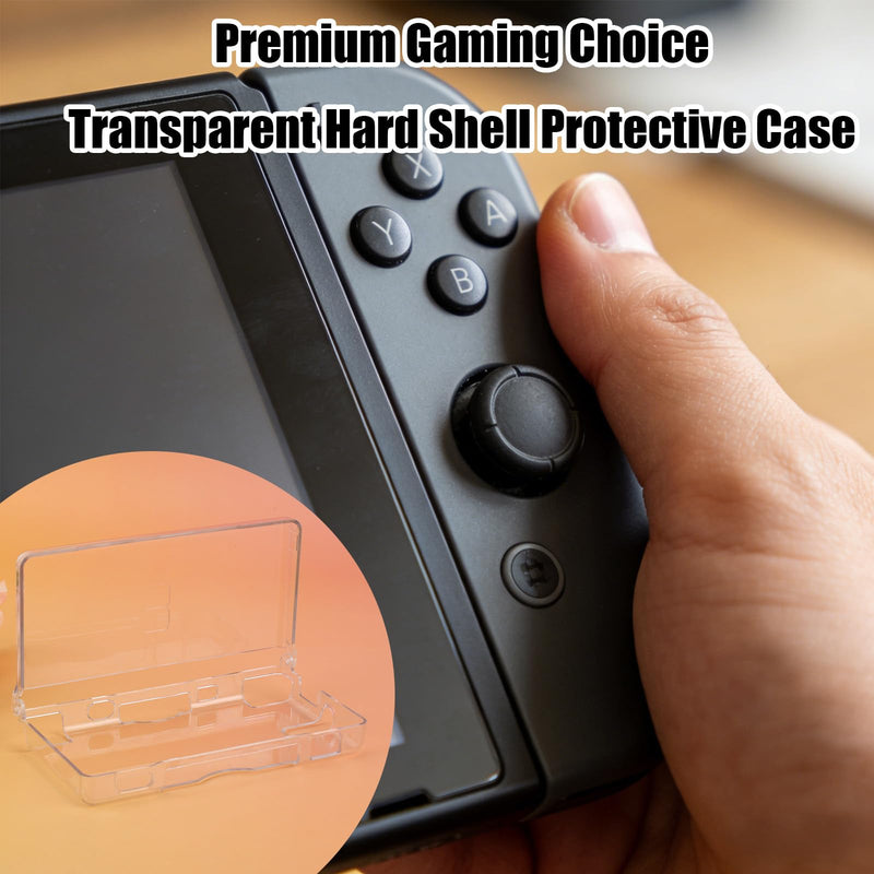 Transparent Hard Shell Case for DS Lite NDSL, Premium Crystal Clear Case with Protective Films and Cleaning Kit Practical Protective Cover Accessories Replacement Parts