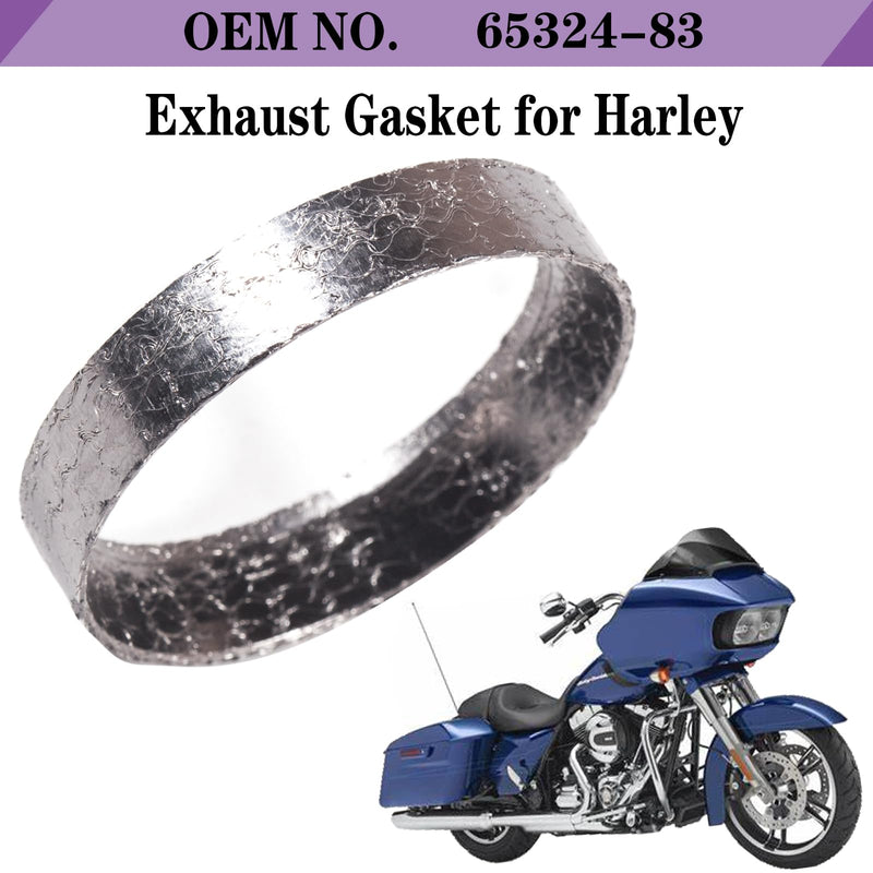 Harley Exhaust Gasket Sheets,dyn,sportster,softail,touring,evo,etc,are Made Of Graphite And Steel Mesh With an Inner Diameter Of 48mm (2pcs), It Fits Most Harley-davidson Bikes From 1984 Onwards. 2PCS