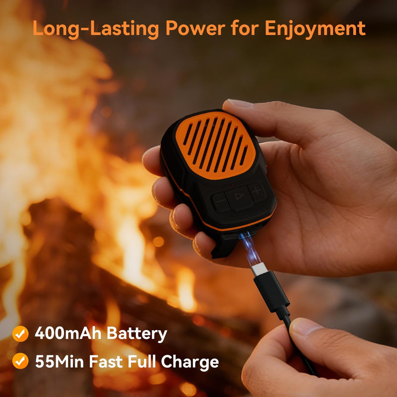 Wearable Bluetooth Speaker, Magnetic Clip on Mini Speaker, TWS Built-in Mic | Small Portable Speaker, IPX6 Waterproof, 2.2oz, 5.4 Bluetooth, Hands-Free Call, Gifts for Men Women, Outdoor Indoor Golf