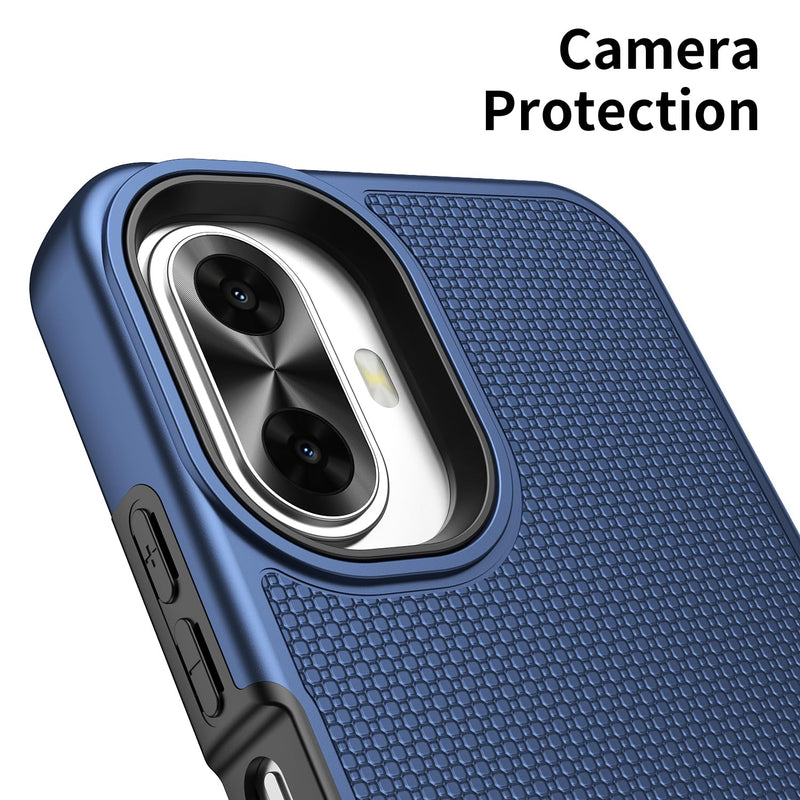 Phone Case for TCL K70 5G/TCL K70 XE with Screen Protector Blue | TCL K70 Phone Case Dual Layer Silicone Heavy Duty Protection Rugged Military Grade Shockproof Design Blue