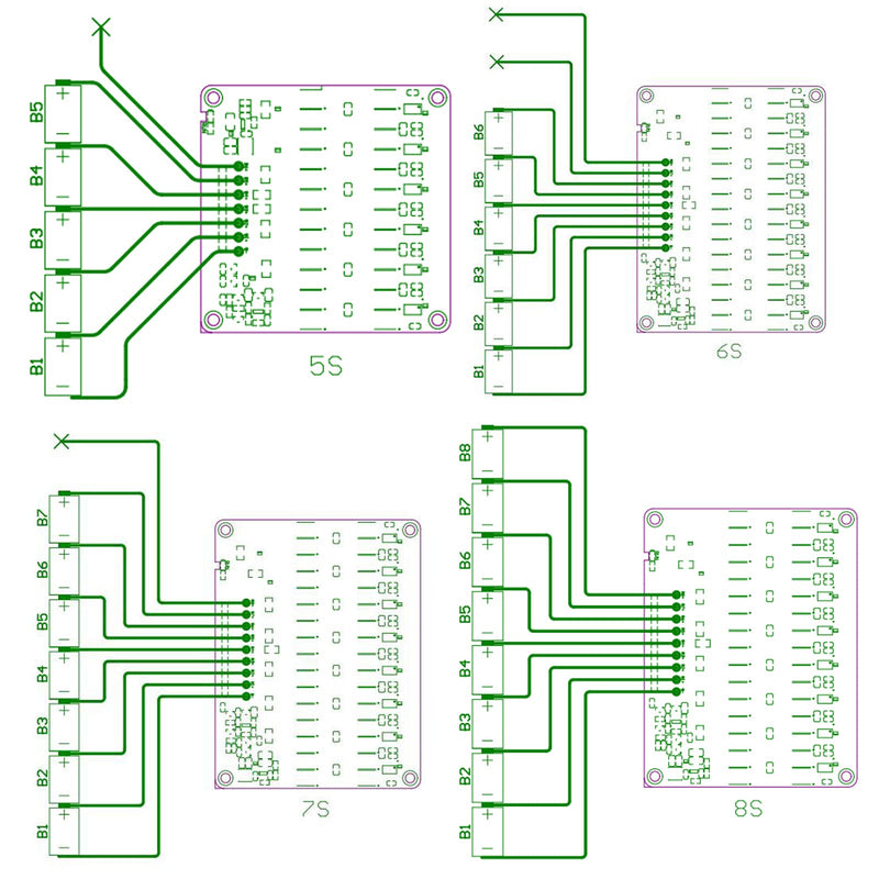 8S 6S 7S 5A Active Equalizer Lifepo4 Lipo Lto Lithium Balancer Battery Energy Transfer BMS Capacitor
