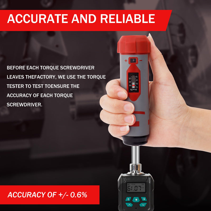 42-Piece Torque Screwdriver Set, 10-70 in-lb Inch Pound Torque Wrench with 40 CR-V Bits, 1/4 Inch Drive, Magnetic Extension & Hard Case for Rifle Scope Mounting, Gunsmithing & Bike Repair 42pcs Torque Screwdriver Set