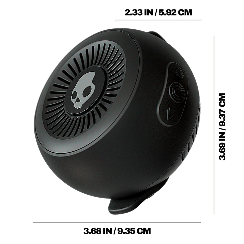 Skullcandy Session 360 Portable Lightweight Bluetooth Speaker - True Black | Waterproof, Dustproof, 20 Hours of Playtime, Built for Home, Outdoors, Party, Travel, Big Sound, iPhone Android Compatible
