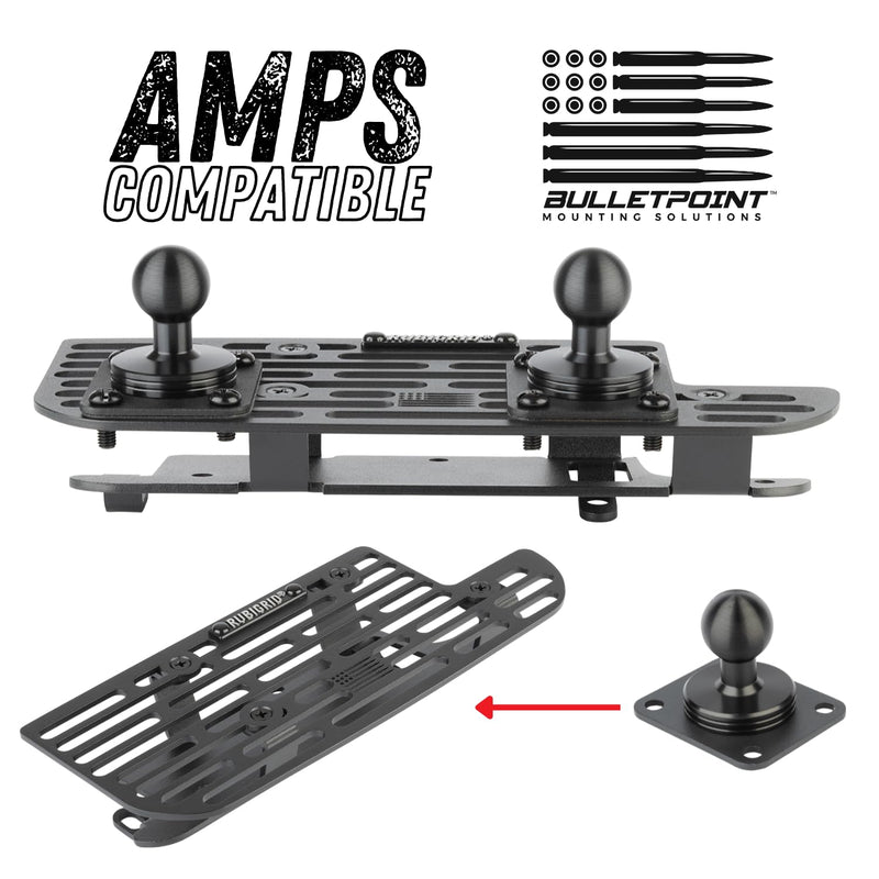 Bulletpoint Metal 4-Hole AMPS Base Mount with 20mm (0.787 inches) Mounting Ball (2 Pack)