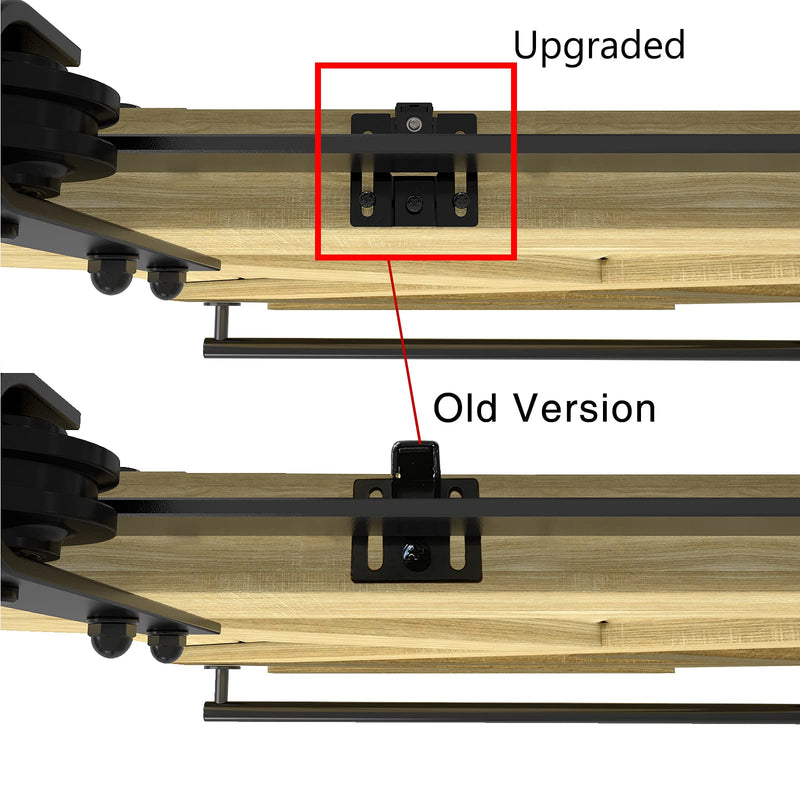 2PCS Soft Close barn Door Hardware kit Barn Door Soft Close Mechanism Spring Buffer Damper Hole-Free Version Adjustable Door Stoppers 2022UPGRADE (Use for 60-176) Use for 60-176