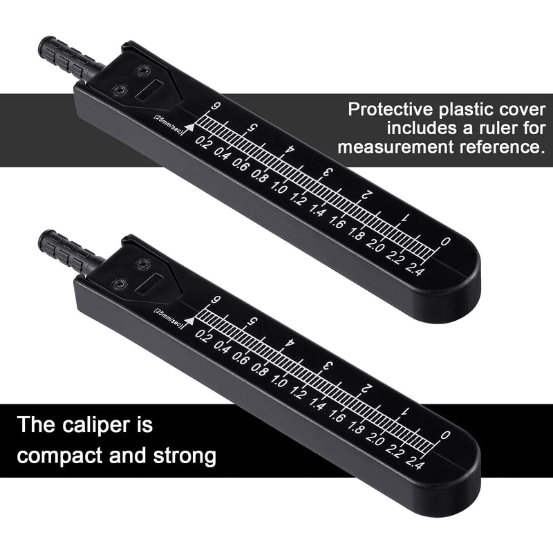Frienda 8 Pieces EKG Caliper ECG Calipers Measuring Tool with Ruler Electrocardiogram Drafting Divider for Nursing (Black) Black