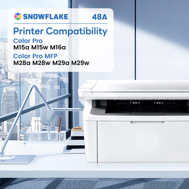 Snowflake 48A Toner Cartridge Compatible 48A CF248A Black Toner Cartridge Replacement for HP Pro M15a M15w M16a MFP M28a M28w M29a M29w Printer.
