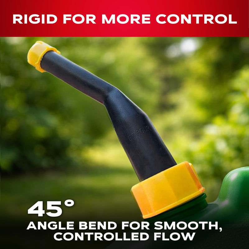 Rigid Spout Replacement and Vent Kit (2 Pack) | 45° Angled Spout Fits 1-3/4" Openings | Compatible with all EZ-POUR Adapters | Fits, Water Jugs, Utility Jugs, and Industrial Containers | Replacement Spout Kit RIGID Spout (Pack of 2)