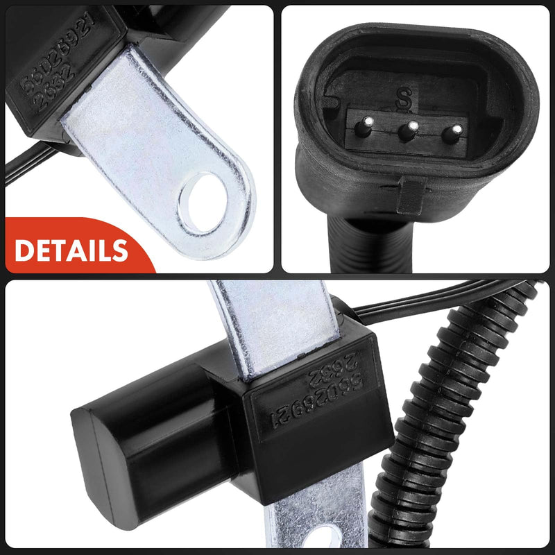 A-Premium Engine Crankshaft Position Sensor Compatible with Jeep & Dodge Models - Grand Cherokee 1993-1996, Wrangler 1993-1995, Cherokee 1993-1996, Dakota 1996, 2.5L 4.0L, Replace# 56026882, 56026921