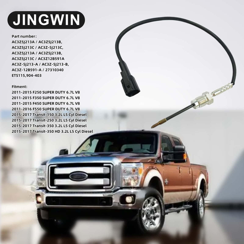 AC3Z-5J213-B Exhaust Gas Temperature Sensor AC3Z5J213C EGT Sensor Replace fit for 2011-2016 Ford F250 F350 F450 F550 Super Duty 6.7L v8,fit for 2015-2019 Transit 150 250 350 350HD 3.2L L5 Diesel 1pcs
