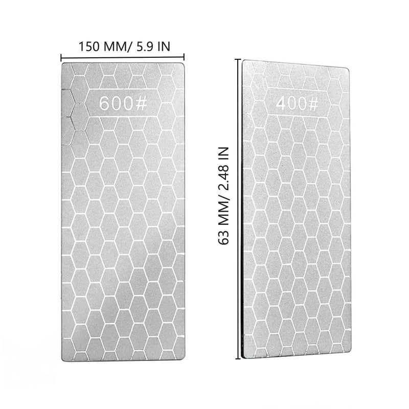 Diamond Sharpening Stone for 6 PCS Diamond Plate Honing Stone for Kitchen Sharpening Dull Knives Grindstone (SET-A) SET-E