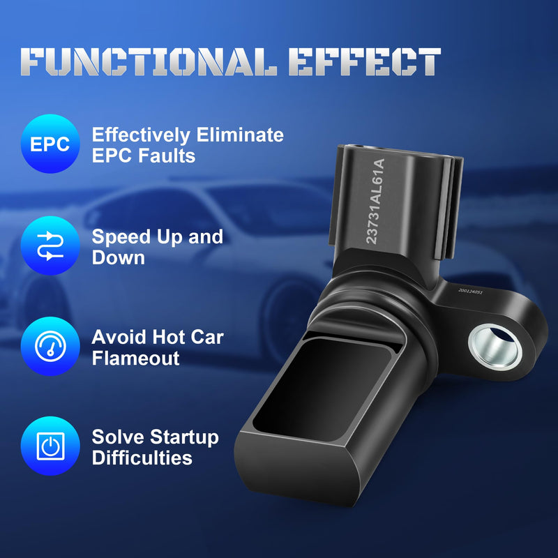 Camshaft Position Sensor Compatible with Infiniti G35 FX35 M35 I35 Nissan 350Z Altima Maxima Murano Quest Pathfinder Frontier Xterra 907-716 917-704 237316J90B Set of 2