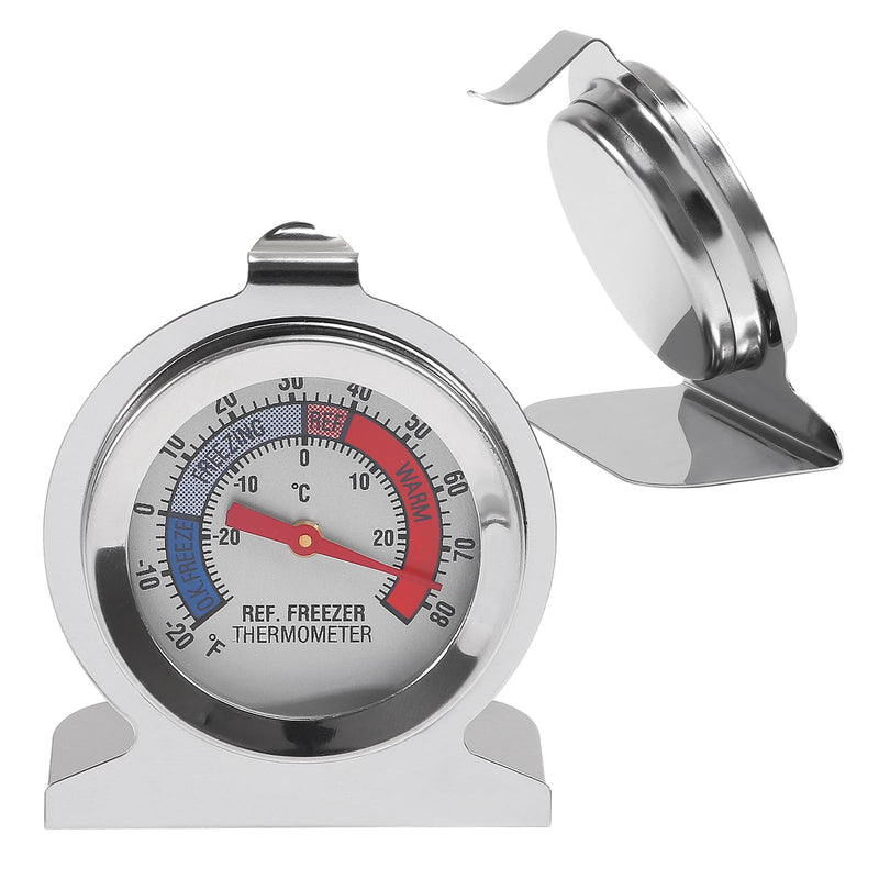12Pcs Refrigerator Thermometer -30~30°C/-20~80°F Fridge Analog Freezer Thermometer Stainless Steel Large Dial Temperature Gauge for Home, Kitchen, Restaurants Refrigerator 12PCS