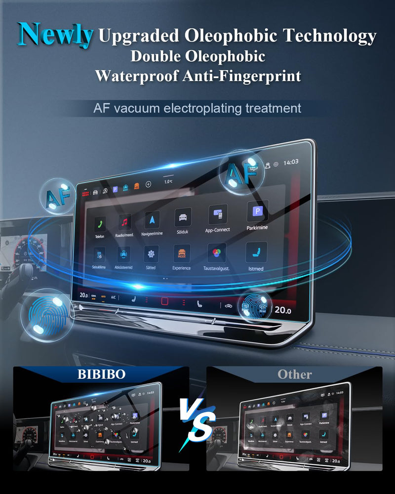 BIBIBO Upgraded 15"for 2025 2026 VW Tiguan Screen Protector for 2025-2026 Volkswagen Tiguan (S/SE/SE R-Line Black) 15 Inch Touchscreen Tempered Glass Anti-Scratch Ultra-Clear (Not for 12.9"Touchscreen) 15"2025+Tiguan (w/-Frame)