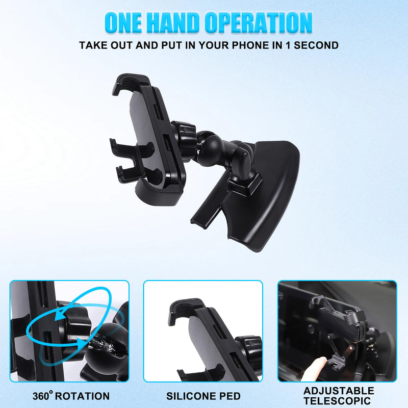 Car Phone Holder for Corvette C8 2020-2025 360 Rotatable Cell Phone Holder for Center Console Navigation Screen Fixed Mobile Phone Mount Holder Fit for Universally Smartphones (Style D) Style D