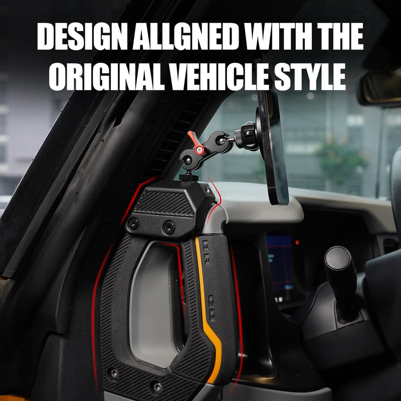 Mabett Magnetic Phone Holder for 2021-2026 Ford Bronco Accessories 2/4-Door | Not for Bronco Sport, Dual 360° Ball Joints, No Drilling or Adhesive, Secure Magnetic Hold