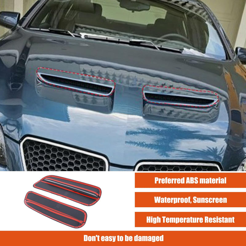 Car Engine Hood Air Outlet Vent Cover Trim Compatible with Pontiac G8 08-09/Holden Commodore 06-12 Car Front Engine Hood Vent Air Flow Intake Body Moulding Protection Cover decoration (Piano Black) Piano Black