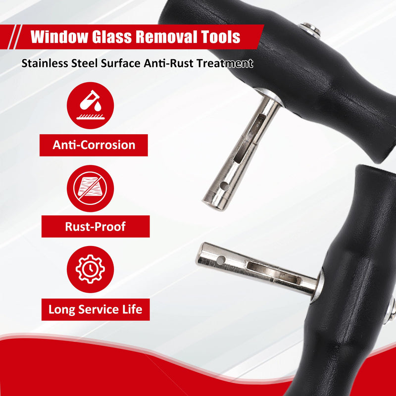 Acouto Windshield Removal Tool - Windshield Wire Cut Out Tool Car Windshield Removal Hand Tool Kit Window Glass Cutting Wire with Handles Professional Repair for Glass Removal