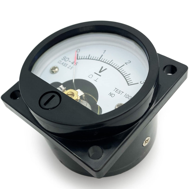 Analog Dial Panel Meter Voltmeter Gauge SO-45 DC 0-5V Round Current Measuring Ammeter