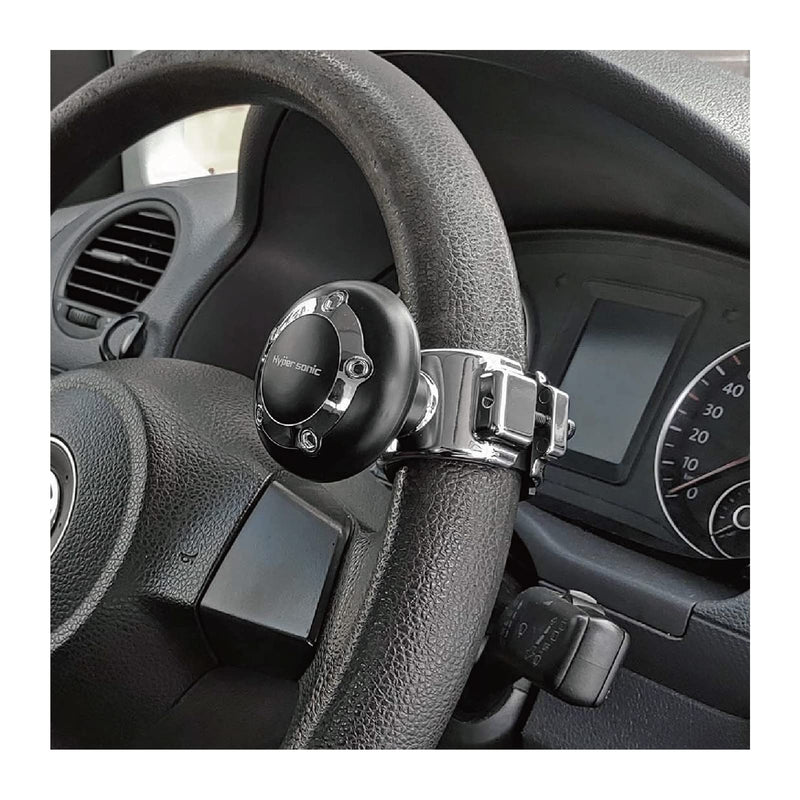 Hypersonic Large Steering Wheel Knob Spinners, Universal Vehicle Steering Wheel Spinners Ball Suicide Knob for Car, Trucks, Tractors, Boat L Black